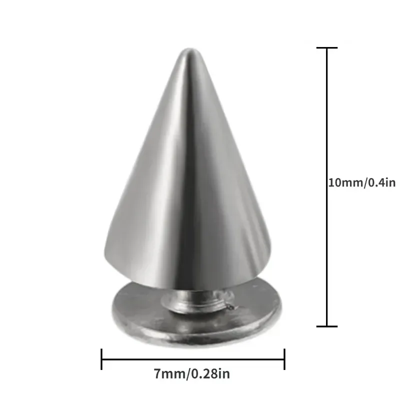 Kegel Nieten und Spikes 100 Stück für Kleidung und Taschen