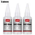 Klebstoff stark haftend für Leder Gummi Holz und Metall 1 bis 5 Stück – Farbe 502-3pcs-20ml