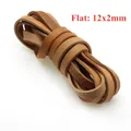 Kuhlederband Rund Flach DIY Schmuckherstellung Armbänder – Farbe flat 12x2mm