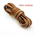 Kuhlederband Rund Flach DIY Schmuckherstellung Armbänder – Farbe flat 6x2mm
