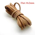 Kuhlederband Rund Flach DIY Schmuckherstellung Armbänder – Farbe flat 8x2mm