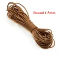 Kuhlederband Rund Flach DIY Schmuckherstellung Armbänder – Farbe round 1.5mm