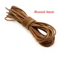 Kuhlederband Rund Flach DIY Schmuckherstellung Armbänder – Farbe round 4mm