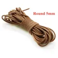 Kuhlederband Rund Flach DIY Schmuckherstellung Armbänder – Farbe round 5mm