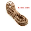 Kuhlederband Rund Flach DIY Schmuckherstellung Armbänder – Farbe round 6mm