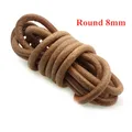 Kuhlederband Rund Flach DIY Schmuckherstellung Armbänder – Farbe round 8mm