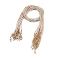 Kunstlederband 50 cm 1,5 mm bunt verstellbar für Schmuck – Farbe Tiefenaprikose