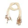 Kunstlederband 50 cm 1,5 mm bunt verstellbar für Schmuck – Farbe Beige