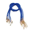 Kunstlederband 50 cm 1,5 mm bunt verstellbar für Schmuck – Farbe blau