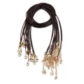 Kunstlederband 50 cm 1,5 mm bunt verstellbar für Schmuck – Farbe braun