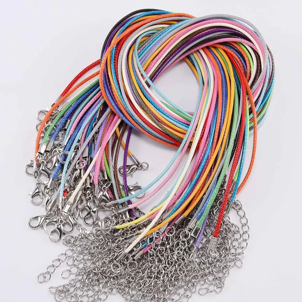 Kunstlederband 50 cm 1,5 mm bunt verstellbar für Schmuck