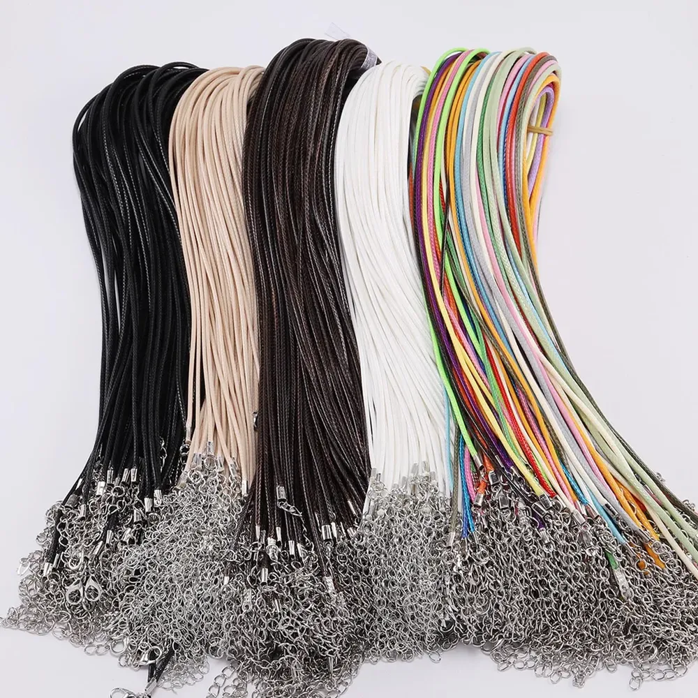 Kunstlederband 50 cm 1,5 mm bunt verstellbar für Schmuck