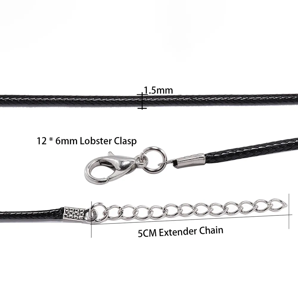 Kunstlederband 50 cm 1,5 mm bunt verstellbar für Schmuck