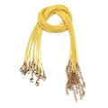 Kunstlederband 50 cm 1,5 mm bunt verstellbar für Schmuck – Farbe Gelb