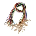 Kunstlederband 50 cm 1,5 mm bunt verstellbar für Schmuck – Farbe gemischt