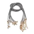 Kunstlederband 50 cm 1,5 mm bunt verstellbar für Schmuck – Farbe Grau