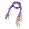 Kunstlederband 50 cm 1,5 mm bunt verstellbar für Schmuck – Farbe Lila