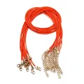 Kunstlederband 50 cm 1,5 mm bunt verstellbar für Schmuck – Farbe Orange