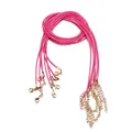 Kunstlederband 50 cm 1,5 mm bunt verstellbar für Schmuck – Farbe rosarot