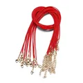 Kunstlederband 50 cm 1,5 mm bunt verstellbar für Schmuck – Farbe rot