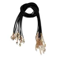Kunstlederband 50 cm 1,5 mm bunt verstellbar für Schmuck – Farbe Schwarz