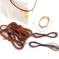 Kunstlederband rund flach 2 Meter für Armband Halskette – 5