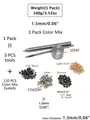 Kupferfarbene Ösen mit Werkzeug 1,5 bis 2,5 mm 120 Stück – Farbe 1.5mm Eyelets Tools