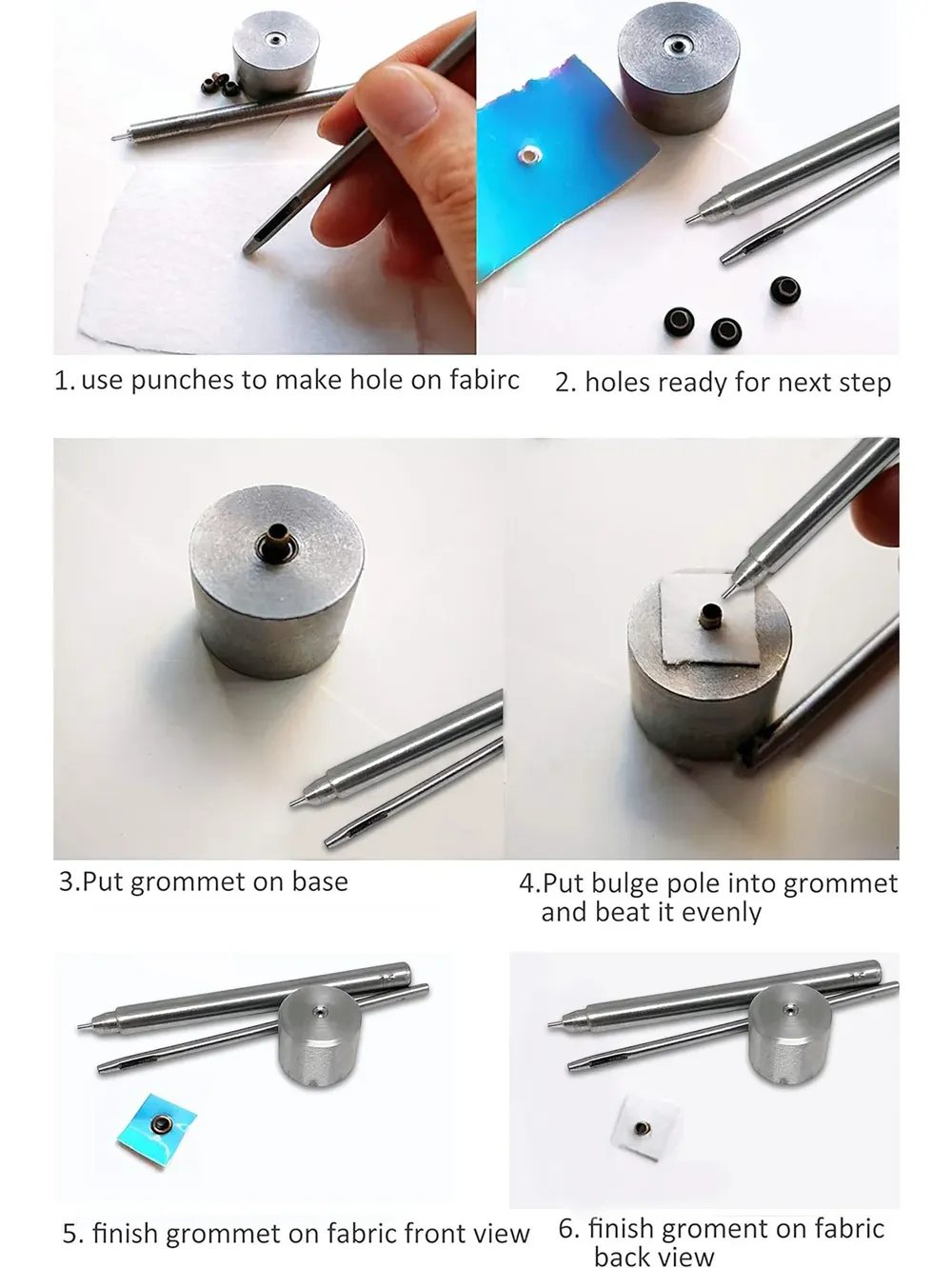 Kupferfarbene Ösen mit Werkzeug 1,5 bis 2,5 mm 120 Stück