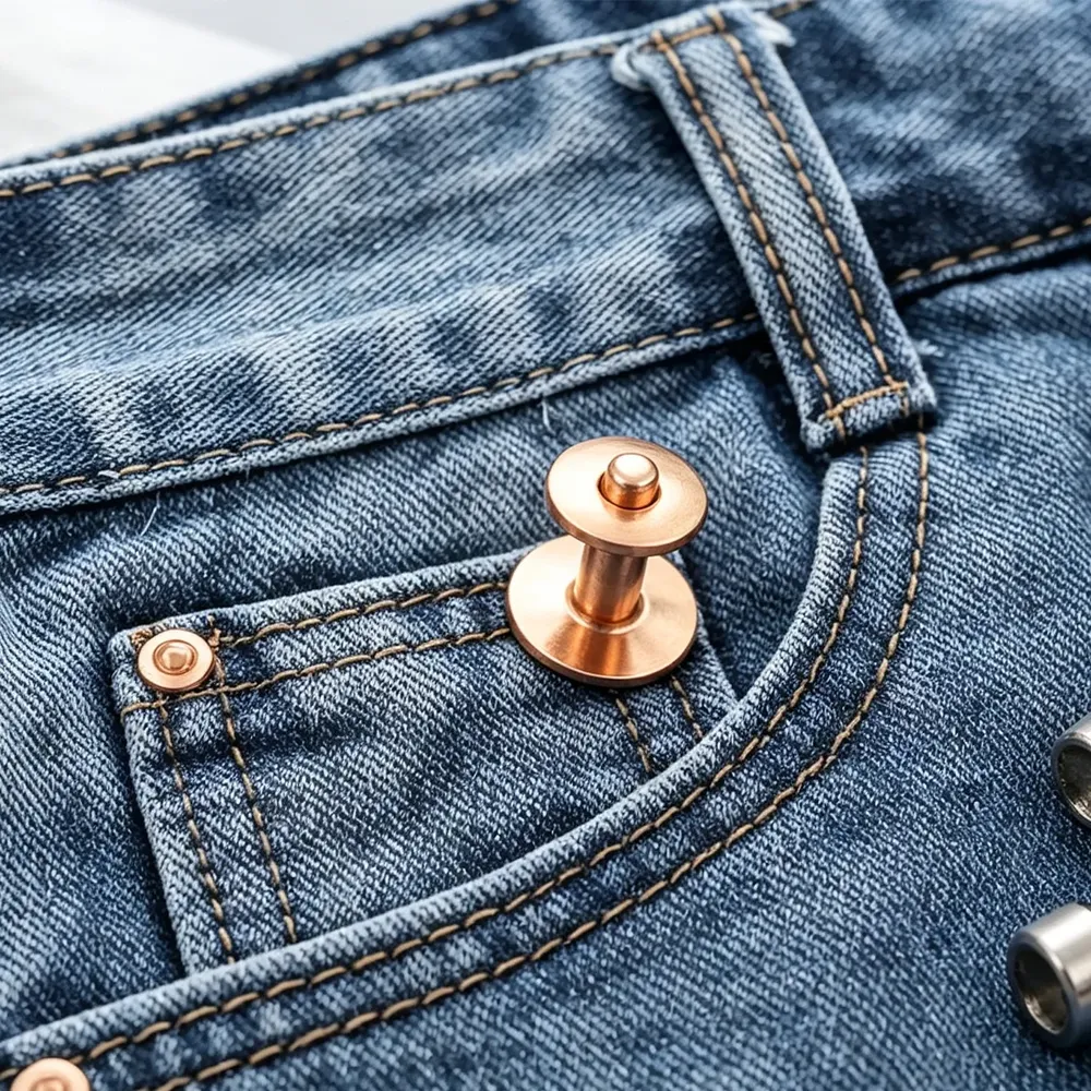 Kupferniet-Set mit Stempeln für Lederarbeiten