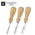 Lamellen-Schrägwerkzeug Leder 0,8 bis 1,5 mm – Farbe A - 4 6 8mm - 3Pcs