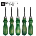 Lamellen-Schrägwerkzeug Leder 0,8 bis 1,5 mm – Farbe B - N1 2 3 4 5 -5Pcs