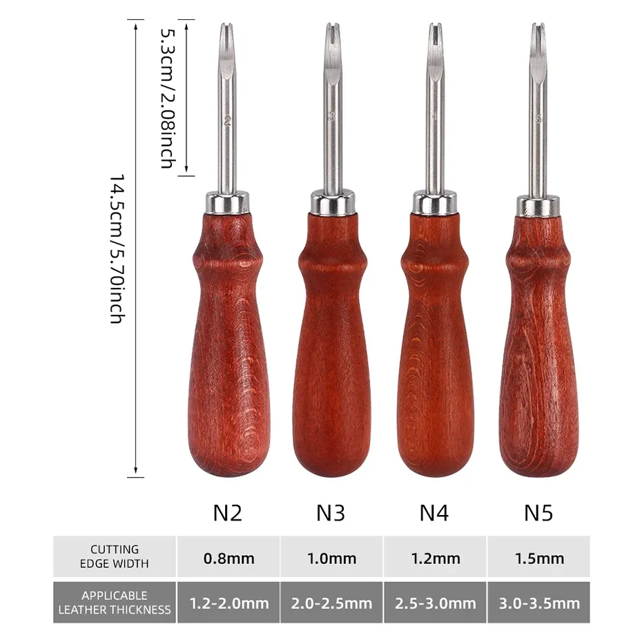Lamellen-Schrägwerkzeug Leder 0,8 bis 1,5 mm