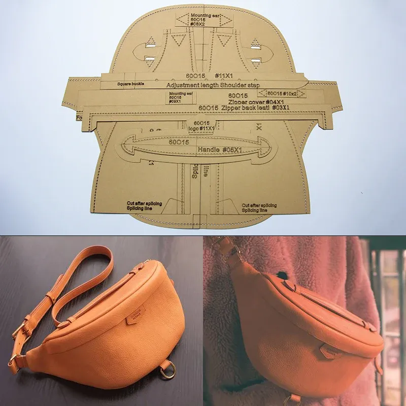 Leder Brusttasche Vorlage Papier Schablonen Umhängetasche