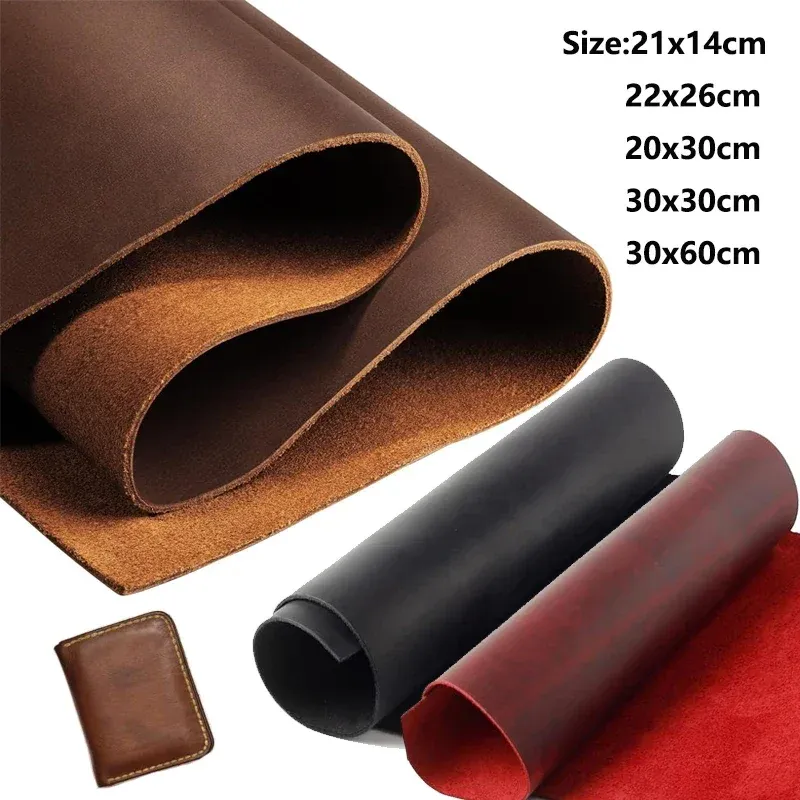 Leder Crazy Horse Rindsleder 1 bis 2 mm Dicke für DIY Bastelarbeiten