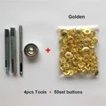 Leder Druckknöpfe Metall 10 bis 15 mm mit Werkzeugen für Kleidung – Farbe tools and 50set jin