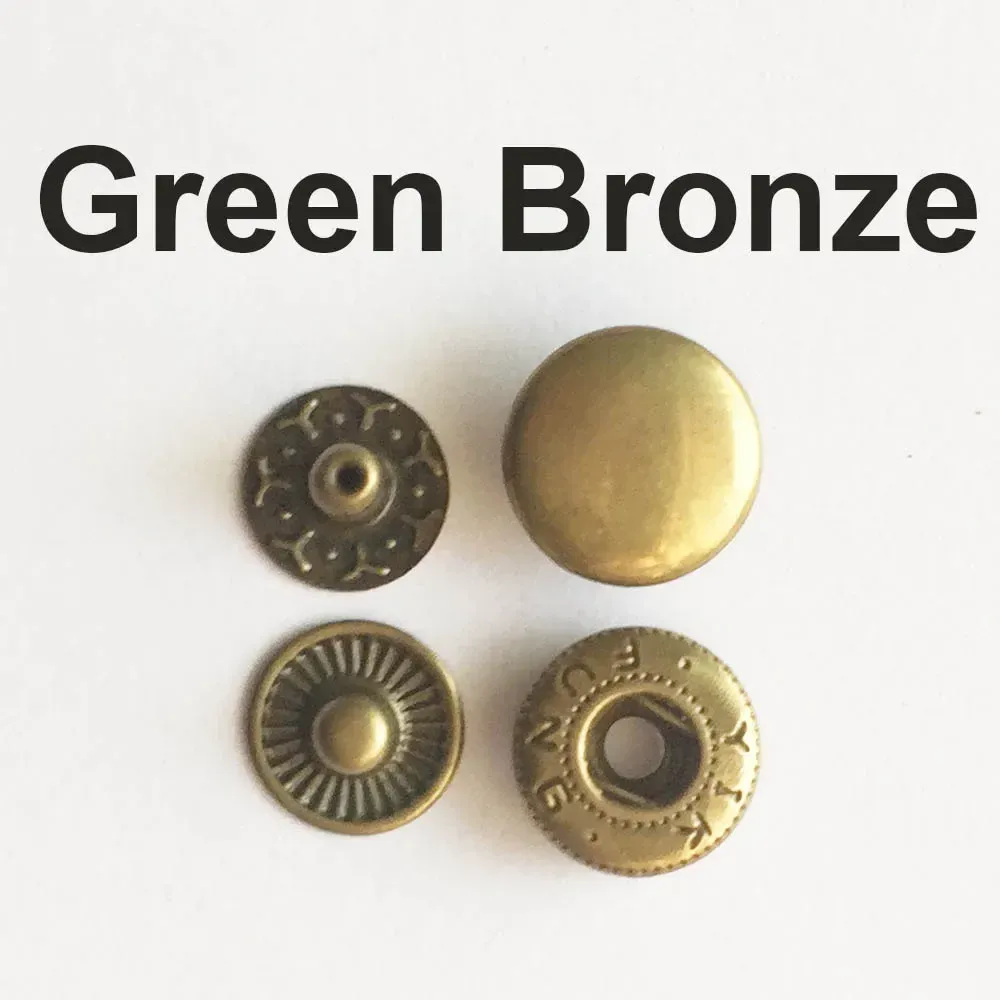 Leder Druckknöpfe Metall 10 bis 15 mm mit Werkzeugen für Kleidung