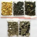 Leder Druckknöpfe Metall 10 bis 15 mm mit Werkzeugen für Kleidung – Farbe 50set mix