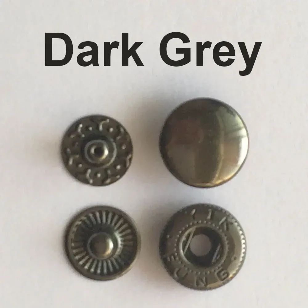 Leder Druckknöpfe Metall 10 bis 15 mm mit Werkzeugen für Kleidung