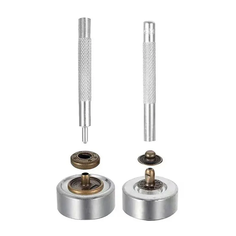 Leder Druckknöpfe Metall 10 bis 15 mm mit Werkzeugen für Kleidung