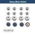 Leder Druckknöpfe mit Lederüberzug 10 mm für Geldbörsen Taschen Lederhandwerk – Farbe Navy Blue 10mm