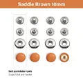 Leder Druckknöpfe mit Lederüberzug 10 mm für Geldbörsen Taschen Lederhandwerk – Farbe Saddle Brown 10mm