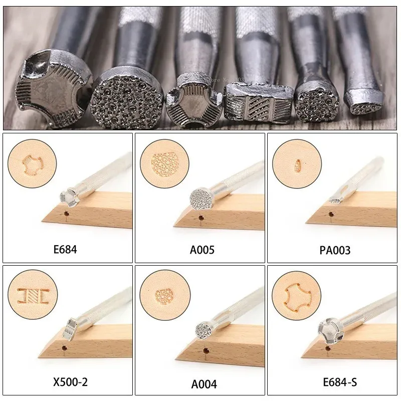 Leder Druckwerkzeuge 6 Arten Stempel für Gravur