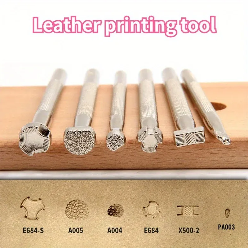 Leder Druckwerkzeuge 6 Arten Stempel für Gravur