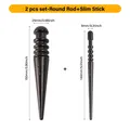 Leder Kanten Polierer Ebenholz für Glanz – Farbe Round -1set 2pcs