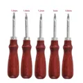 Leder Lochstanzer Set Diamant Widerhaken Flachschneidewerkzeug – Farbe schwarz (6)