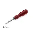 Leder Lochstanzer Set Diamant Widerhaken Flachschneidewerkzeug – Farbe WEISS (2)