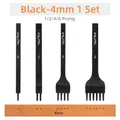 Leder Meißel Diamond 3 bis 6 mm für Nähen – Farbe Black 4mm 1 Set