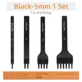 Leder Meißel Diamond 3 bis 6 mm für Nähen – Farbe Black 5mm 1 Set