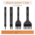 Leder Meißel Diamond 3 bis 6 mm für Nähen – Farbe Black 6mm 1 Set