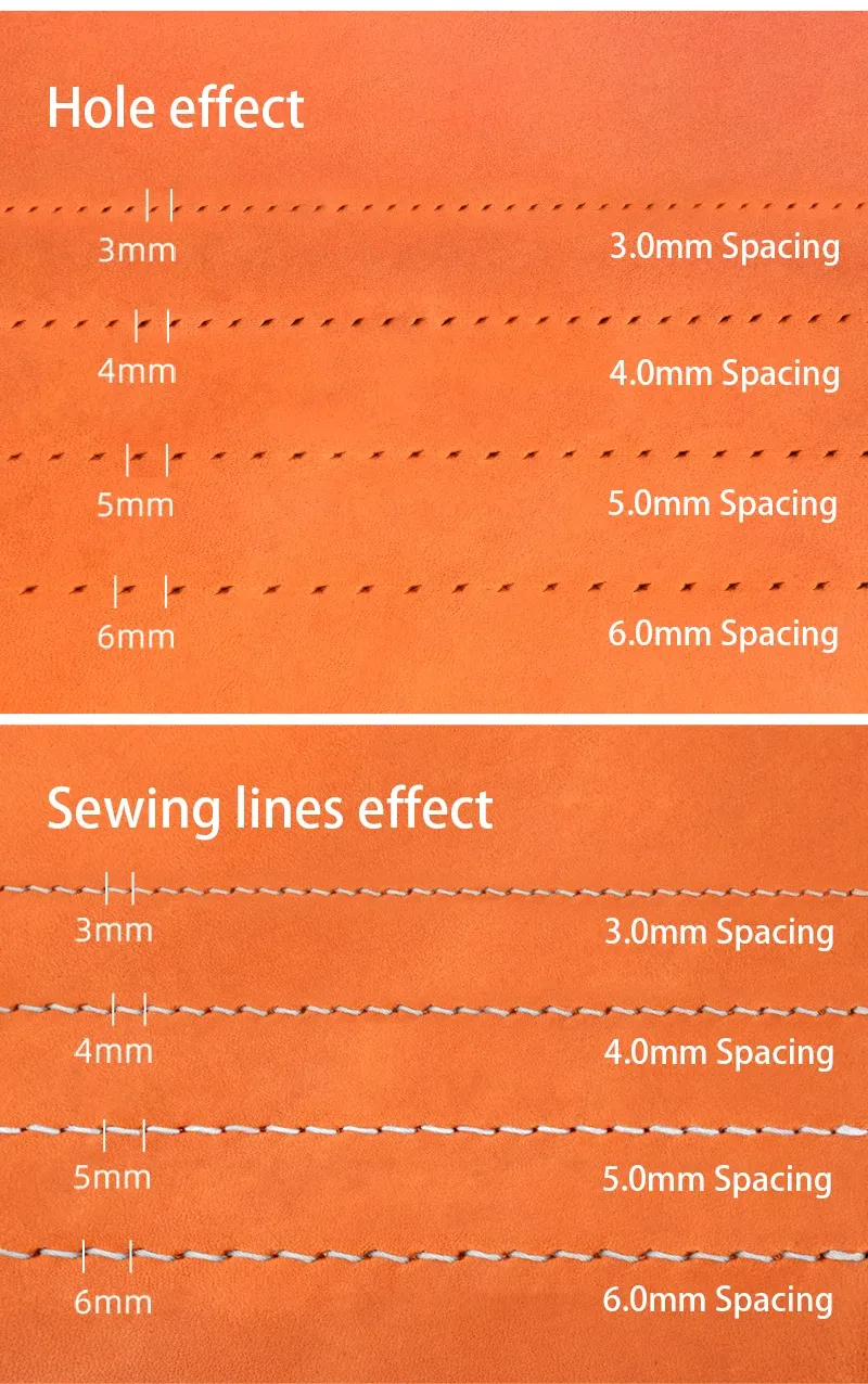 Leder Meißel Diamond 3 bis 6 mm für Nähen